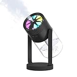 GUNNIE 加湿器 小型 卓上 【2025新設計・360°回転ミスト・18dB静音】 超音波加湿器 抗菌加工 大容量300ML 2段階パワフル加湿 水漏れ防止 USB給電式 長時間連続加湿 空焚き防止 自動停止機能 持ち運び便利 軽量 ポータブル お手入れ簡単 乾燥/花粉症/肌荒れ対策 アロマ対応 オフィス 寝室 車用 7色LEDライト おしゃれ (ブラック)