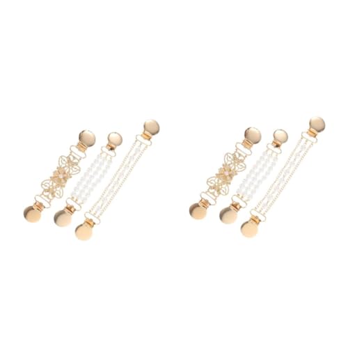 Pinces vintage et perles pour pulls et robes lot de 6 clips multifonctions