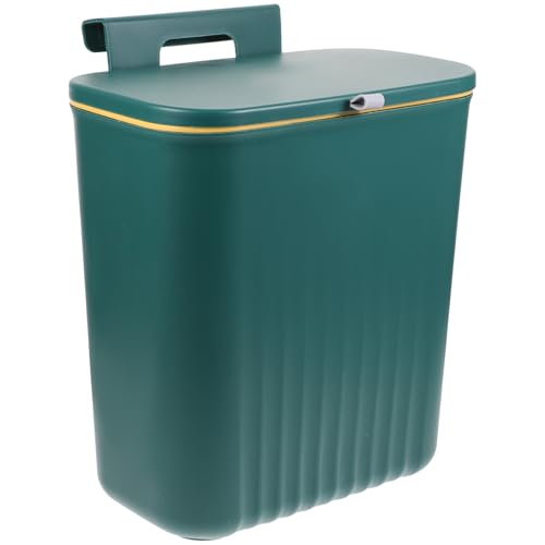 Caneca de basura colgante con tapa 9L verde