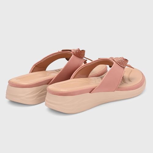 Image of Centrino Women's Sandals | Stylish Slip-On Sandals for Ladies | Durable Soft Cushioned Footbed for Comfort | Elegant & Trendy Design | Lightweight Daily And Casual Use Flip Flops (9343)