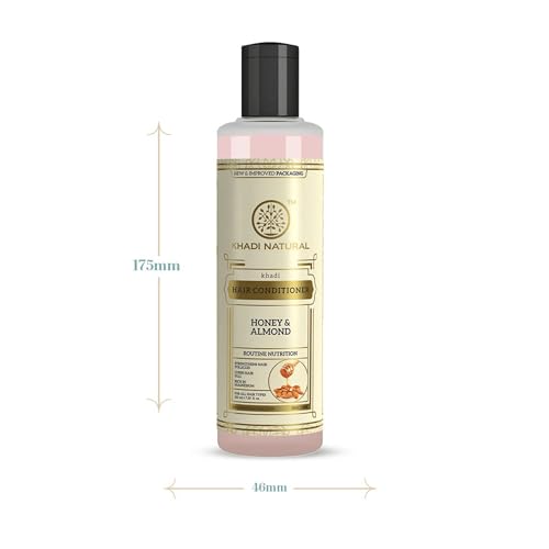 Khadi Natural Honey & Almond Hair Conditioner for Controlling Hair Fall | Herbal Conditioner for Healthy Hair | Paraben & Sulphate Free | Suitable for All Hair Types, 200 Millilitres