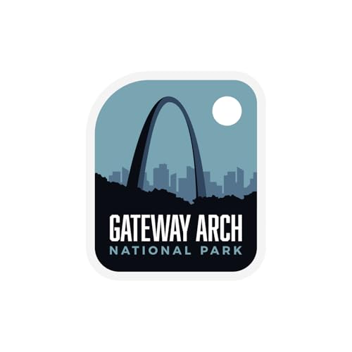 Image of Vagabond Heart Gateway Arch National Park Sticker - Weatherproof Vinyl Souvenir Decal