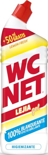 WC Net - Lejía Gel Lemon Fresh, Limpia, Higieniza Y Blanquea Inmediatamente, Estandar, 800 Mililitro (El embalaje puede variar)