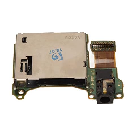 Hoopoocolor Game Cartridge Card Slot, Game Cartridge Socket Board with 3.5mm Headphone Jack for Switch, Reader Tray Replacement, Convenient Installation Cover