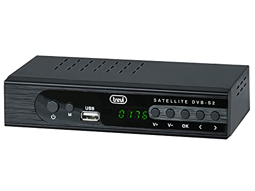 Trevi Sat 3387 S2 Decodificador satelital DVBS-S2 Free to Air, HDMI, SCART, USB, Salida coaxial