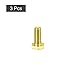 uxcell Brass Hex Bolts, M8x20mm 3pcs Fully Thread Grade 4.8 Solid Brass Hexagon Head Bolt Machine Screws for Machinery