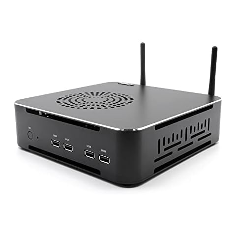 Mini Industrial PC, Core i9-11900 Micro Computer UHD Graphics 750, Micro Business Desktop PC, 32GB DDR4 RAM/256GB M.2 NVMe SSD, Mini Industrial PC, HDMI, WIFI6, BT5.2, LAN,RS232 COM Port,Auto Power Cover