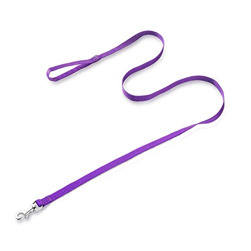 Amagood 6 Ft Puppy/Dog Leash, Strong And Durable Traditional Style Leash With Easy To Use Collar Hook,Dog Lead Great For Small And Medium And Large (Purple,5/8" X 6 Feet) #TOP3