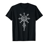 Retro Viking Symbol Compass Vegvisir Nordic Rune Celtic T-Shirt