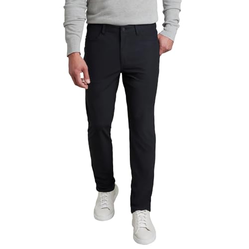 KIRKLAND Signature Men's Commuter Pants (US, Waist Inseam, 34, 30, Black)