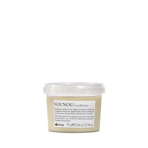 Davines NOUNOU Conditioner Nourishing Emollient Effect for Highly-Processed Chemically Treated Dry Damaged or Brittle Hair - Easy to Untangle Travel Size 2.54 Fl Oz