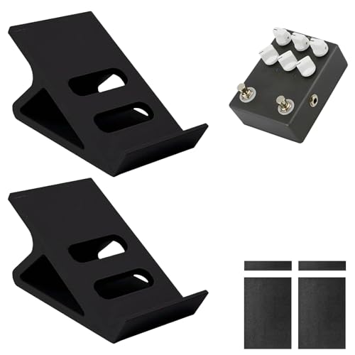 DAUCHVNY 2PC Guitar Pedal Board, Mini Pedal Holder with Anti-Slip Pads, 30° and 60° Tilted Design...