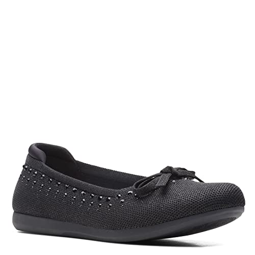 Clarks Women's, Carly Hope Flat Black 10 W