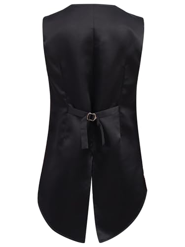 Kids Boys Sequin Button Vest Sparkly Tuxedo Waistcoat Sleeveless Swallowtail Dress Coat Tails Jacket Suit2