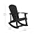 Flash Furniture Savannah Poly Resin Wood Adirondack Rocking Chair - All Weather Black Polystyrene - Stainless Steel Hardware - Set of 2