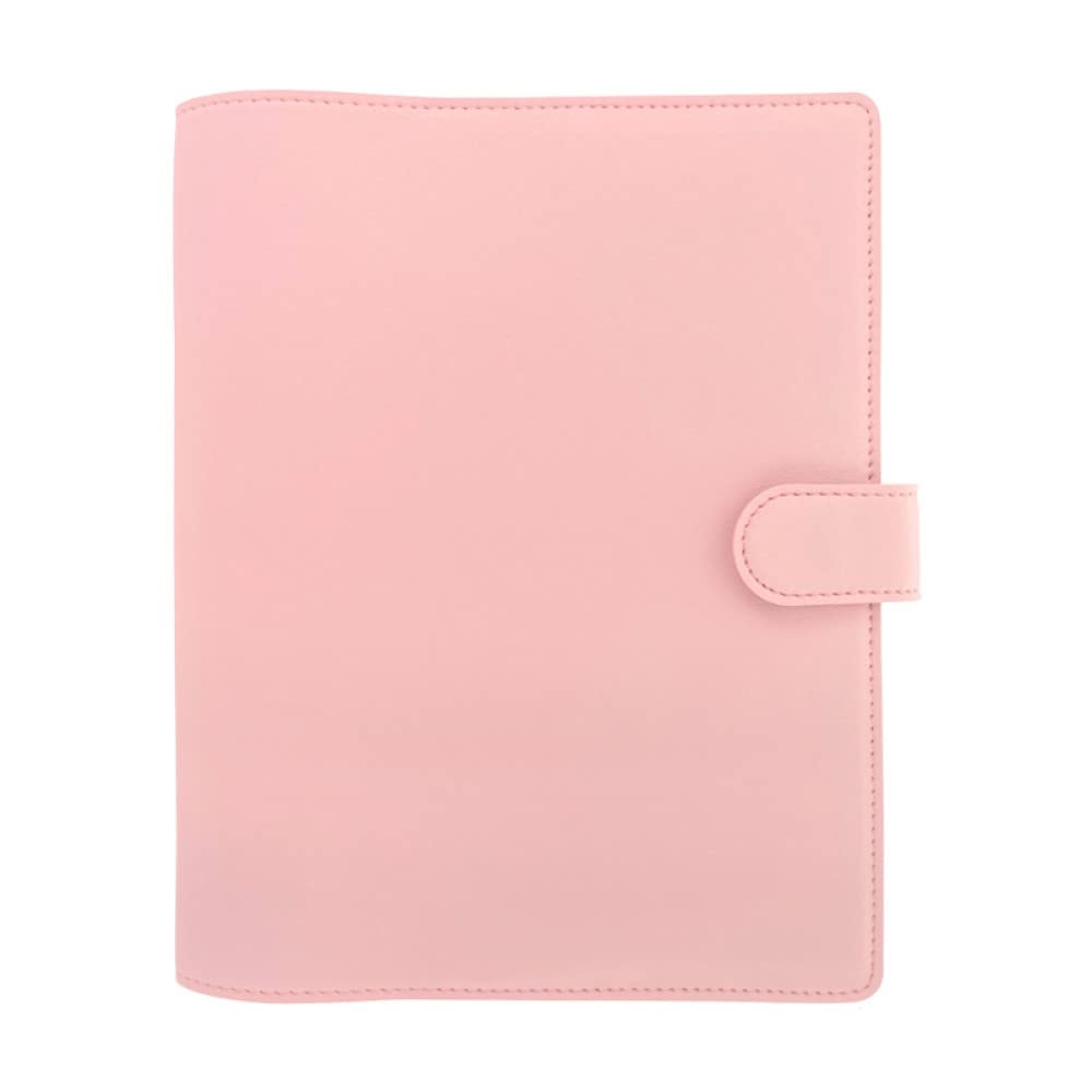 Couverture de cahier système de reliure plan couverture de livre A5 petite couverture de journal papeterie de bureau d'affaires, rose, taille junior