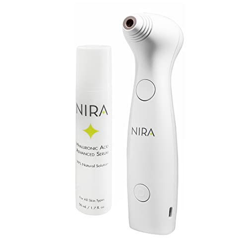 NIRA Skincare Laser & Serum Bundle - Includes Anti-Aging Laser & Hyaluronic Acid Serum - Reduces Appearance of Fine Lines & Wrinkles - FDA Cleared