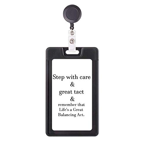 Attache badge rétractable Give You Balance Life porte-carte pince