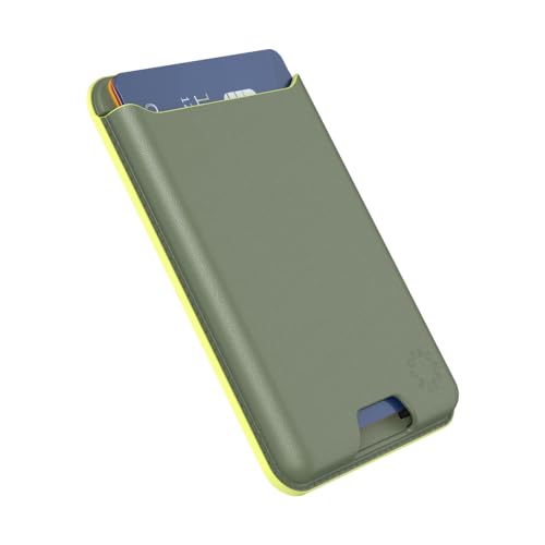 Image of PopSockets Phone Wallet Without Expanding Grip, Phone Card Holder, Wireless Charging Compatible, Wallet Compatible with MagSafe Vegan Leather- Eucalyptus