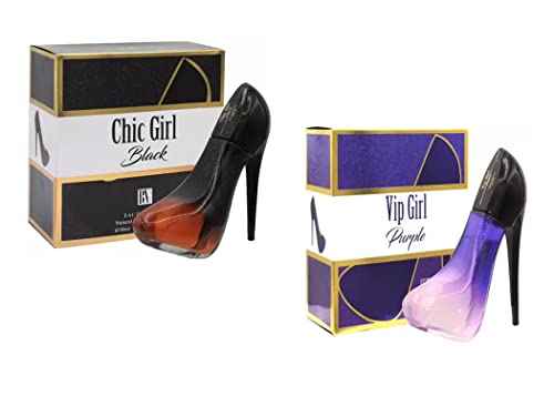 CHIC GIRL BLACK & CHIC GIRL PURPLE Eau De Perfume Combo Set 200 ml For Men & Women CHIC GIRL BLACK & CHIC GIRL PURPLE Eau De Perfume Combo Set 200 ml For Men & Women
