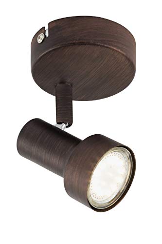 Briloner Leuchten – Lampe Murale LED avec rotation de & pivotant spot, lampe murale, Spot dans aspect ancien –, version : GU10 1 x 3 W, Couleur : Cuivre, 8 x 10.6 cm - Image 3