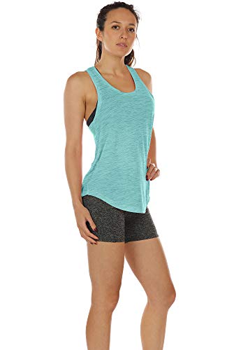 Icyzone Workout Tank Tops For Women - Athletic Yoga Tops, Racerback Running Tank Top, Gym Exercise Shirts (M, Ice Green) #TOP5