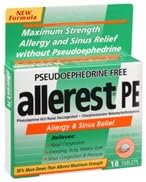 Allerest Pe Allerest Pe Pe Allergy Sinus Relief Tablets, 18 tabs (Pack of 3)