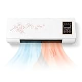 Wall Mounted Air Conditioner, Portable Ductless 2-in-1 Smart Mini AC Cooler Fan and Space Heater Combo, AC Unit Cooling and Heating System, Quiet for Home Office Living Room(Red)