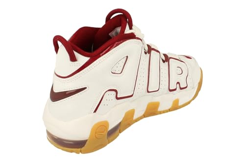 Nike Air More Uptempo Big Kids' Shoes (FJ2846-100, White/Gum Light Brown/Team Red) Size 63