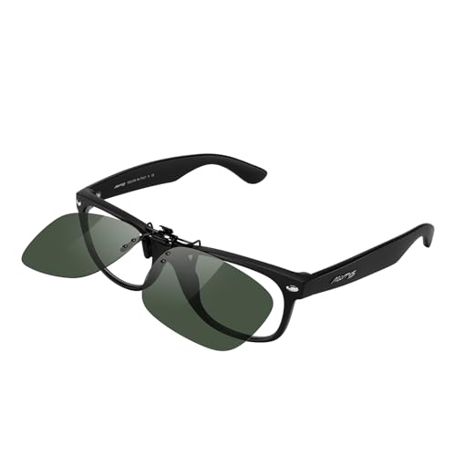 Image of MERRY'S Polarized Clip on Sunglasses Flip Up Metal Clip Attachments for Prescription Glasses