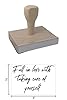 Infusion Fall in Love with Taking Care of Yourself Rubber Stamp, 2 X 3'' Wood Stamp #3