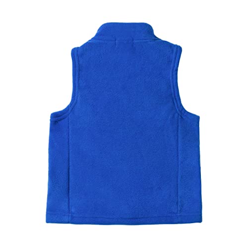 Image of Mud Kingdom Boys Girls Polar Fleece Vest Jacket Ligntweight Plain Vest Full Zipper Sleeveless
