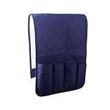 Kfwfuaee Azul Multibolsillo Reposabrazos Bolsa de Almacenamiento a Prueba de derrame Organizador de Sofá Configuración Rápida Herramienta de Gestión de Espacio para Libros Electrónicos Organizadores