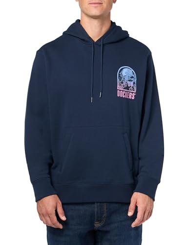 Dockers Unisex Regular Fit Long Sleeve Pride Sweatshirt, (New) Rawley Clark-Graphic Navy Blazer