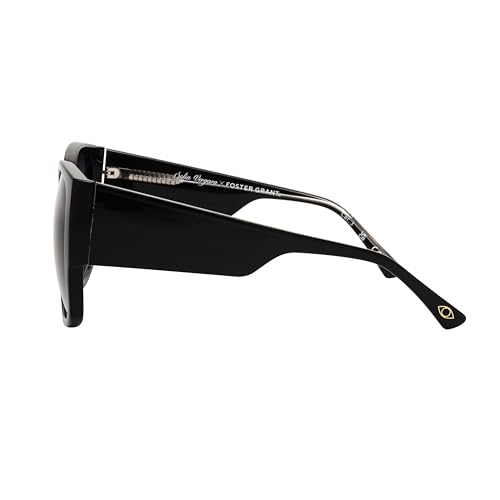 Foster Grant Sofia Vergara x Women's Limited Edition Ebony Bold Sunglasses Square, Shiny Black, 55 mm3