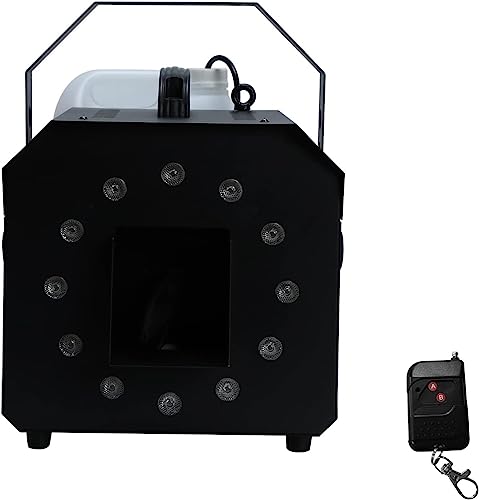 BANLICALI Snow Machine, 3 in 1 Snowflake Machine with RGB LED Light and Remote, 1500W Snowflake Projector Lights DMX Stage Lighting Snow Maker for Halloween Christmas Wedding Black 110V