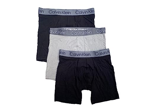 Calvin Klein Men`s Cotton Modal Boxer Briefs 3 Pack (B(NP2527-901)/G, Medium)