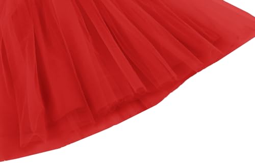 Image of GSVIBK Baby Girls Tutu Dress Sleeveless Toddler Cotton Tulle Skirt Princess Party Prom Dresses