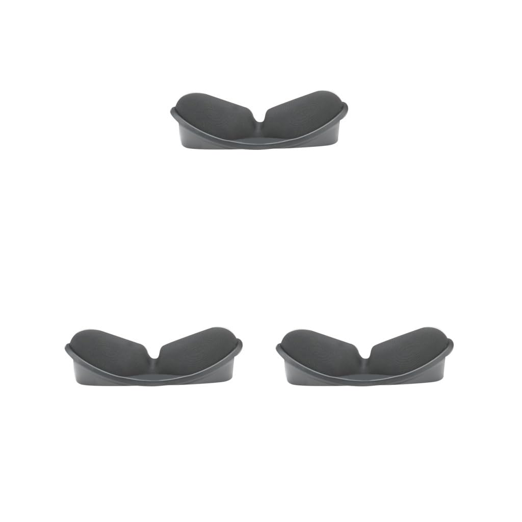 3 set PC Computer 3D poggiapolsi in gel di silice cuscino per mano in memory foam tappetino per mouse antiscivolo per computer portatile desktop tappetino per mouse nero