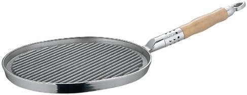 Aluminum Imono Oval Steak Pan with Beveled Grooves, Large, 13.0 x 11.0 inches (330 x 280 mm)