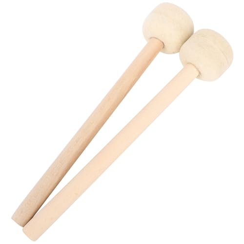 Baquetas para instrumentos de percusión con mango de madera y cabeza de fieltro de lana para calidad de sonido profesional, equilibrio claro y agarre cómodo miniatura 3