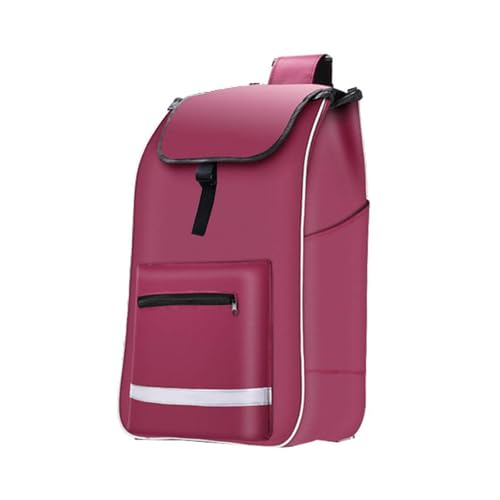 Bolsa de repuesto para carrito de compras de 55x30x19cm, bolsa universal roja violeta duradera