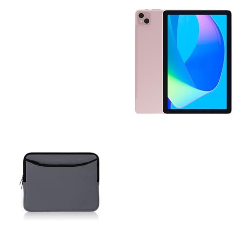 BoxWave Case Compatible with Doogee T10Pro - SoftSuit with Pocket, Soft Pouch Neoprene Cover Sleeve Zipper Pocket - Charcoal Grey
