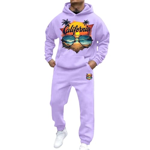 Survêtement homme pull décontracté tenue usage quotidien violet XXL