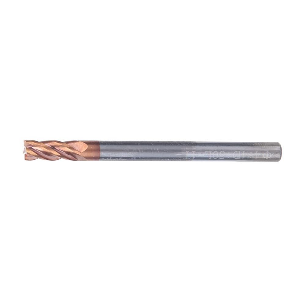 4mm 4 Dents Fraise en Bout Nano de Coupeur de Fraisage fraise en Bout CNC en Acier de Tungstène de Fraise en Bout de Spirale de Revêtement Nano(5pcs)
