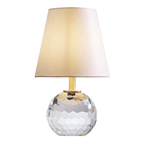 Preisvergleich Produktbild DIAOD Minikristall Lampensockelart Wohnzimmer Schlafzimmer Nachttischlampe, kleine Schreibtischlampe mit weißen Stoffschirm