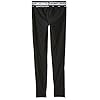 Under Armour Girls' HeatGear Armour Leggings , Black (001)/White , Youth Small
