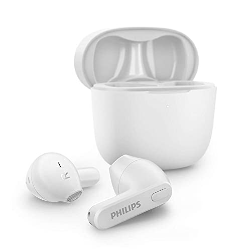 Écouteurs sans fil intra-auriculaires Philips Bluetooth blanc avec microphone