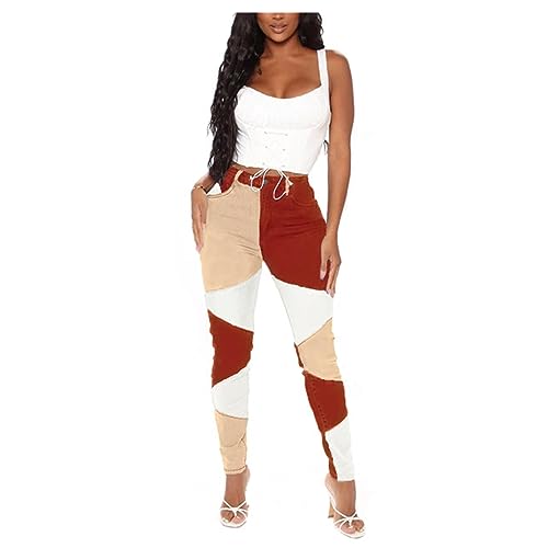 Jeans effilés pour femmes sculptant pantalon stretch ajusté Dawwoti