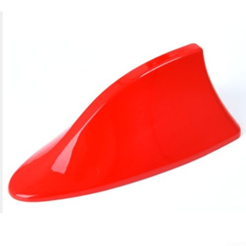 Antena de coche con cable de señal FM/AM para instalación de techo de aleta de tiburón, material ABS que proporciona antideformación y resistencia (rojo)